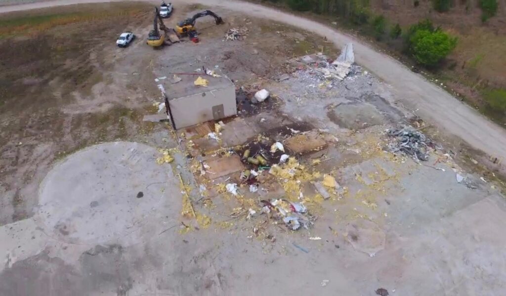 Aerial view of construction at 706 South 6th Avenue