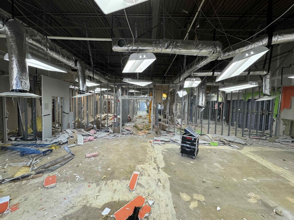Interior commercial construction at 6 Emery Avenue